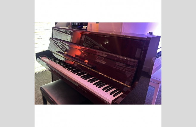 Used Reid Sohn Polished Wine Mahogany RS108 Upright Piano - All Inclusive Premium Package (SN:626482) - Image 1